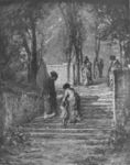 Antonio Fontanesi - Scena in giardino - 1878-81  Dipinto ad olio, 24x20